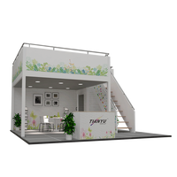 Stand d'exposition à deux niveaux TIANYU, stand à deux étages, profil en aluminium de qualité supérieure, construction modulaire, solution clé en main pour les foires