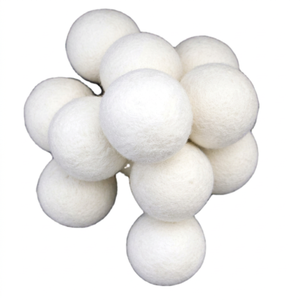 Boules de séchage en laine Xl 6 pièces bio réutilisable 100% assouplissant naturel bébé sûr et hypoallergénique réduire les rides et le séchage - Product Image 1