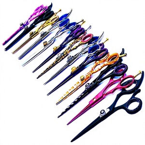 Ciseaux de coiffure professionnels pour salon, 6 pouces, pour droitiers, manche long, acier inoxydable 4Cr13, écologiques, soins personnels et beauté - Product Image 2