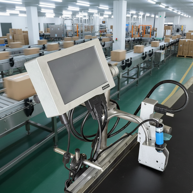 T220ES-Y1 Automatic 12.7mm Continuous Inkjet Printer with Fast Dry Ink New for Label/Card/Paper/Flex/Egg Printing
