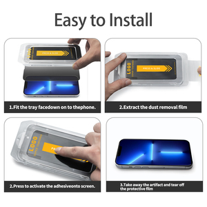 9H Dễ Dàng Phù Hợp Bảo Vệ Màn Hình Cài Đặt Kit Đối Với iPhone 14 13 12 Pro Max Điện Thoại Di Động Bảo Vệ Màn Hình Công Cụ - Product Image 5