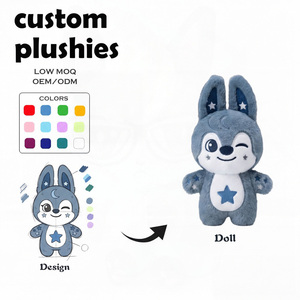 Peluche Personalizzato: Design Unico con Stelle, Luna e Coniglietto, Tema Cielo Stellato, Regalo Unicorno, Giocattolo Morbido, Vestiti Personalizzati per Bambole Gruffalo - Product Image 1