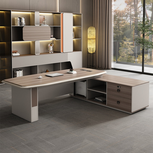 Conjunto de Escritorio y Silla de Oficina Ejecutiva Moderna, Diseño Modular de Madera, Muebles de Oficina Esenciales - Product Image 2