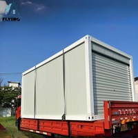Maison conteneur mobile moderne de 20 pieds avec volet roulant, porte portable préfabriquée, boîte de garage en acier pour salle de bain