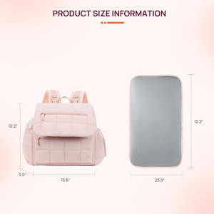 Phong Cách Mới Tã Ba Lô Inflatable Bé Thời Trang Túi Xách Du Lịch Tã Túi Với Tã Pad Với Cách Điện Túi - Product Image 5