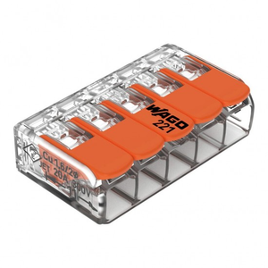 Nuevo Conector Compacto Original para Empalme 221-412 de 2 Conductores con Palancas de Operación, 12 AWG; Carcasa Transparente - Product Image 2