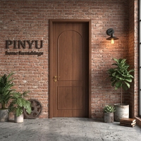 Armoire en bois massif à panneaux encastrés en noyer foncé, style industriel, pour chambre à coucher, avec porte intérieure pour gîte