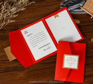 1000 PIÈCES QUANTITÉ MINIMALE DE COMMANDE <span class=keywords><strong>Pas</strong></span> <span class=keywords><strong>Cher</strong></span> Personnaliser Couleur Rouge Concepteur De Mariage Carte De Voeux avec Cadeau Portefeuille Enveloppe <span class=keywords><strong>Billet</strong></span> A4 Enveloppe - Product Image 3