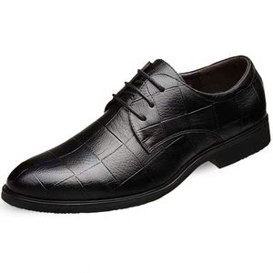Chaussures en cuir formelles pour hommes Nuo, grandes tailles, polyvalentes, décontractées, pour mariage et travail, confortables, à semelle souple, style marche - Product Image 5