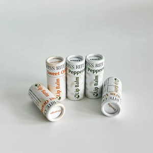 หลอดกระดาษคราฟท์พิมพ์โลโก้แบบนูน สำหรับบรรจุลิปบาล์ม ลิปสติก โรลออน ผลิตจากกระดาษรีไซเคิล เหมาะสำหรับเครื่องสำอางแบรนด์ส่วนตัว - Product Image 3