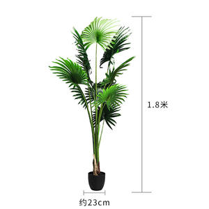 批发现代绿色人工槟榔棕榈树植物室内外花园装饰植物在线销售 - Product Image 5