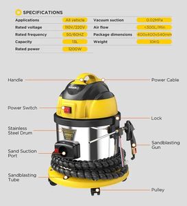 Autool HTS558, limpiador de motor de coche de alta presión, limpiador de carbón y arena de nogal, máquina de limpieza de válvulas de tubería, herramienta de limpieza Decarbon - Product Image 2