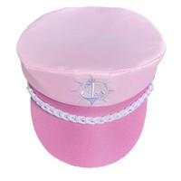 Sombreros de Fiesta para Despedida de Soltera con Insignia de Ancla y Gorra de Capitán Rosa Claro al por Mayor para Mujeres