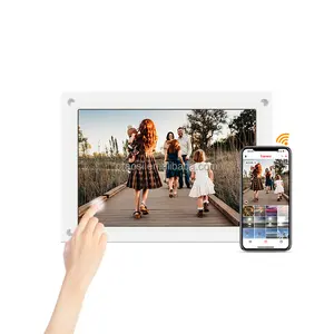 China Factory 10 Inch Video Download Bulk Frameo Android Wifi Digital Photo Frame Acrylic Smart Photo Frame 7" 10" 8" 12" 15"