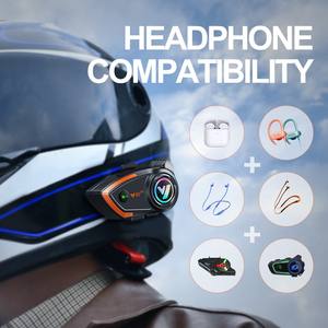 Casque d'intercom pour moto Y80-2X Full Duplex 800M, casque sans fil, haut-parleur, assistant vocal pour la conduite en extérieur, commutation - Product Image 4