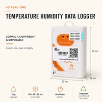 Enregistreur de température et d'humidité jetable 4G série M380 avec surveillance lumineuse pour projets de chaîne du froid