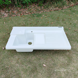 Lavandino con Asse per Lavare, Tavolo da Lavanderia Integrato nel Bancone, Lavabo Speciale per Lavatrici da Balcone - Product Image 3