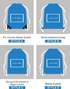Túi Dây Rút Polyester Thể Thao 210D Khuyến Mại Bán Sỉ Ba Lô Dây Rút Polyester Logo Tùy Chỉnh - Product Image 5