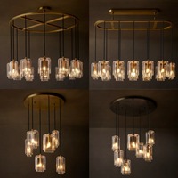 Nouveau produit luminaires sur mesure décoration d'intérieur lampe de luxe hôtel villa escalier lustre de luxe en cristal LED