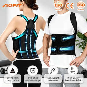 AOFIT Wholesale Custom Adjustable Intelligent Strap Posture Corrector Comfortable Breathable <b>Back</b> <b>Support</b> Brace Protection - Product Image 1