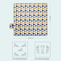 Tapis de plage imperméable et anti-sable pour le camping en plein air, léger, 200*200cm, tapis de pique-nique pour le camping