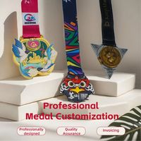 Médaille des fabricants Design personnalisé Marathon Médailles et trophées personnalisés Sports Médaille d'or en métal en alliage de zinc