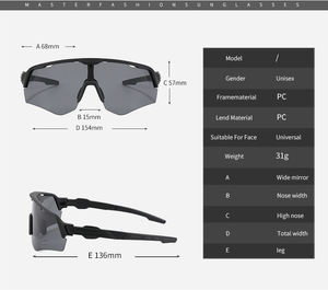 2025 спортивные уличные фотохромные солнцезащитные очки модные велосипедные дорожные очки с изменяющими цвет линзами - Product Image 2