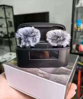 Microphone cravate sans fil 2.4G avec réduction de bruit IA, longue portée et signal puissant pour diffusion en direct sur téléphone portable
