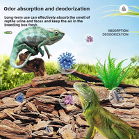 Litière pour reptiles lavable et réutilisable, contrôle des odeurs, chaude et humide, adaptée aux serpents, tortues, lézards