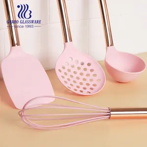 Không Dính Cấp Thực Phẩm An Toàn Silicone Đồ Dùng Nhà Bếp Chịu Nhiệt Đồ Dùng Nhà Bếp Công Cụ Thực Phẩm Turner Tong Rắn Và Rãnh Ladle