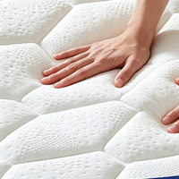 Matelas hybride à ressorts ensachés King Queen Size en latex naturel et mousse à mémoire de forme, soulagement de la pression, soutien durable, écologique, pour villa