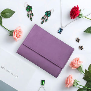 Estuche de Joyería de Terciopelo de Lujo, Ligero y Grande, Personalizado, Premium, Bolsa de Viaje Enrollable Portátil para Collares, para Mujer - Product Image 6