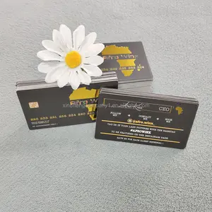 Özel lüks siyah altın folyo geri dönüşümlü kartvizit baskı logo iş kart tutucu