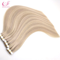 Extensions de cheveux à bandes adhésives Double Drawn Bone Straight European Remy, couleurs personnalisées, vente en gros d'usine