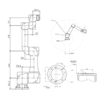 Lengan Robot Industri Presisi Tinggi 6 Axis Robot Kolaboratif Pick And Place Robot Pengelasan Otomatis Untuk Pemrosesan Logam