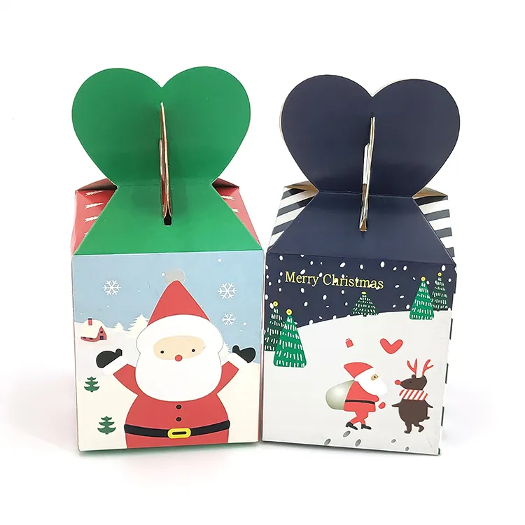 Рождественская пищевая коробка для выпечки, упаковочная коробка для конфет, картонные коробки для сладостей