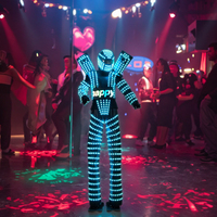 Costume LED RGB multicolore programmable par écran pour bar, KTV, boîte de nuit, scène, éclairage, affichage de vêtements, robot, Halloween, mariage
