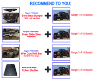 Kit carrosserie en acier pour Ford Ranger T6 T7 T8, mise à niveau vers F150 2018, kit de conversion Raptor avec pare-chocs et ailes
