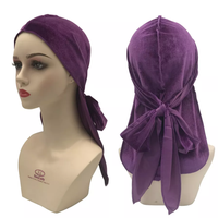 Bonnet ondulé de créateur, Durags en velours, logo personnalisé, bonnets en soie et Durags en satin