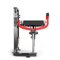 Équipement de musculation professionnel à sélection de poids par pignon, Machine à curls assis pour biceps, Appareil d'entraînement biceps et triceps