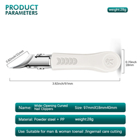 Coupe-ongles professionnel en acier de haute qualité, à pointe longue et inclinée, ouverture large et tranchante pour une coupe précise