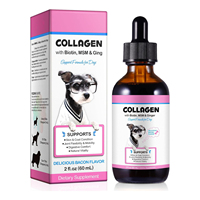 Gouttes de collagène liquide personnalisées pour animaux de compagnie, absorption rapide, soulagement des démangeaisons chez le chien, vitamine C et acide hyaluronique pour la santé de la peau, du pelage et digestive