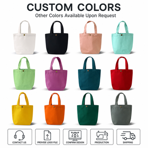 Wholesale Custom Canvas Shopping <b>Tote</b> <b>Bag</b> Embroidery Logo Portable Women Handbag Reusable Carrying <b>Bags</b> for Promotional Gift - Product Image 3
