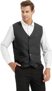 Uniforme Personalizado para Camarero y Camarera, Chaleco Unisex con Botones para Empleado <span class=keywords><strong>de</strong></span> Supermercado y Voluntario - Product Image 6