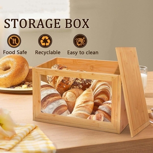 Caja <span class=keywords><strong>de</strong></span> Pan <span class=keywords><strong>de</strong></span> Bambú con Tapa y Tabla <span class=keywords><strong>de</strong></span> Cortar, Contenedor <span class=keywords><strong>de</strong></span> Almacenamiento <span class=keywords><strong>de</strong></span> Pan para Cocina, Herramienta <span class=keywords><strong>de</strong></span> Organización para Pan <span class=keywords><strong>Casero</strong></span> - Product Image 3