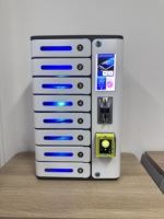 Y2 Power MIA Premium : Casier de recharge à 8 compartiments disponible pour paiement par carte de crédit et pièces de monnaie – Distributeur automatique de recharge de téléphone à usage payant