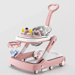 Marche-bébé pliable fiable avec cadre en plastique, lumières clignotantes, chansons amusantes, jouets rotatifs et réglage de la hauteur - Product Image 3