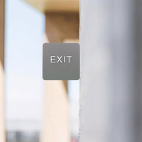 COSUN Plaque de porte personnalisée ADA Signes Grain de bois Braille Numéros de porte pour une utilisation en intérieur Visibilité claire Conformité Compression ADA