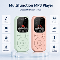 Lecteur de musique MP3/WAV (modèle exclusif) MP3-01D avec écran HD de 2 pouces pour une autonomie de 10 à 15 heures (Bluetooth 5.2) - Walkman portable
