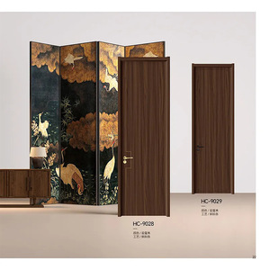 Puertas Minimalistas de Madera Maciza HC-9031 HC-9032 para Interiores de Dormitorio, Apertura Manual, Superficie Acabada, Aislamiento Acústico - Product Image 4